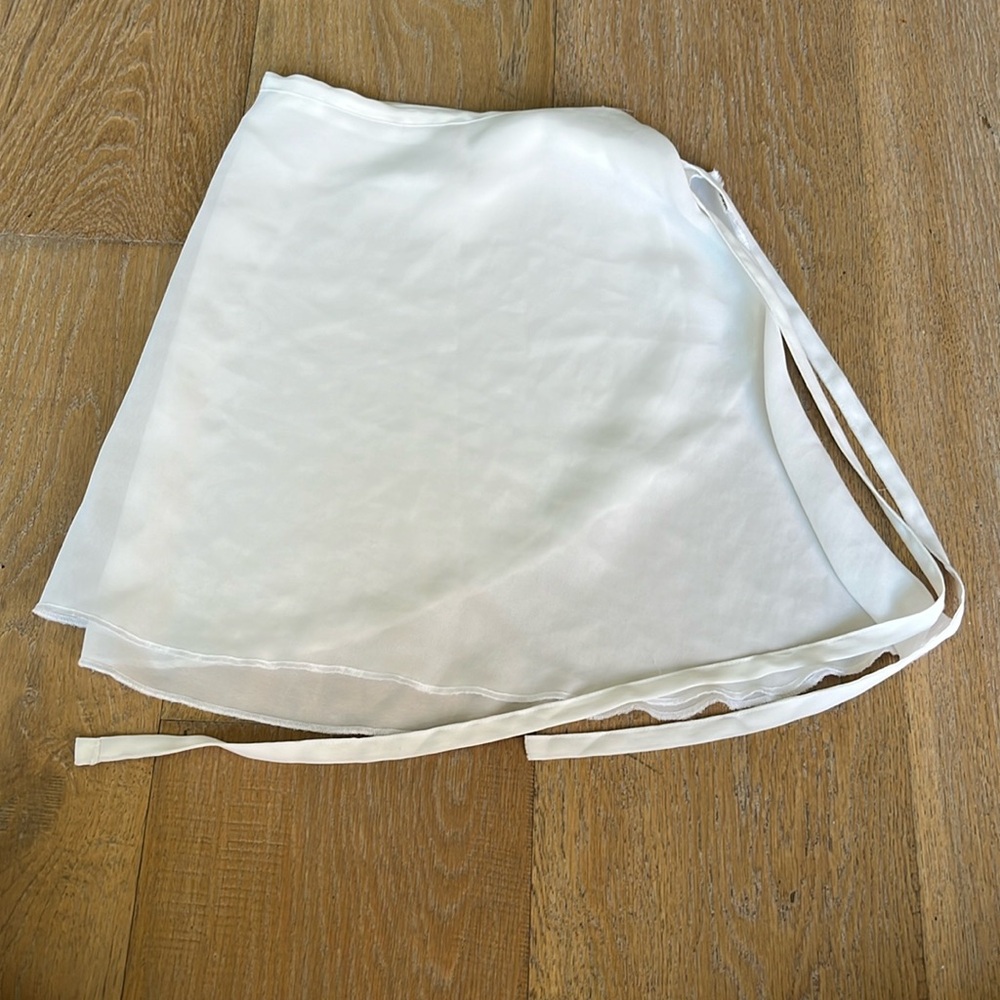 White Ballet Wrap Skirt